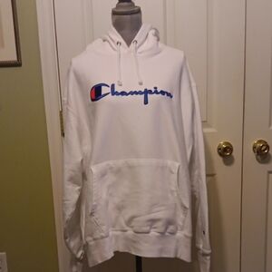 Champion Reverse Weave Hoodie with Blue Accents